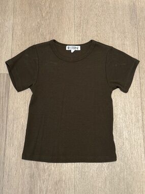 ETERNE Dark OLIVE Ribbed Tee
